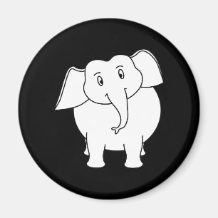 Weißer Elefant. Magnet