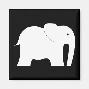 Weißer Elefant-Magnet Magnet