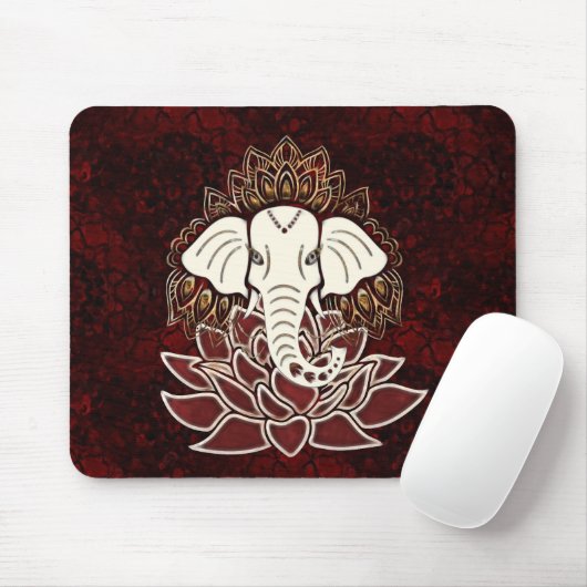 Weißer Elefant Mousepad (Mit Mouse)