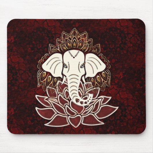 Weißer Elefant Mousepad (Vorne)