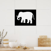 Weißer Elefant Poster (Küche)