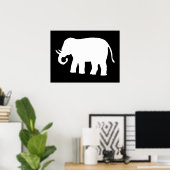 Weißer Elefant Poster (Heimbüro)
