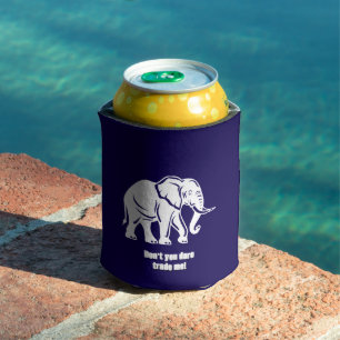 Weißer-Elefant-Scherzgeschenk Dosenkühler