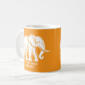 Weißer-Elefant-Scherzgeschenk Kaffeetasse (Vorderseite Links)