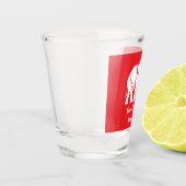 Weißer-Elefant-Scherzgeschenk Schnapsglas (Links)