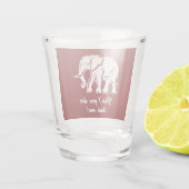 Weißer-Elefant-Scherzgeschenk Schnapsglas (Rückseite)
