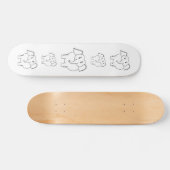 Weißer Elefant. Skateboard (Horizontal)