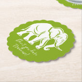 Weißer-Elefant-Spaß-Geschenk Untersetzer (angewinkelt)