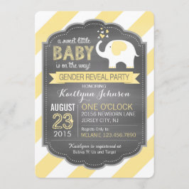 Weißer Elefant-Streifen-Geschlecht decken Einladung