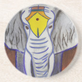 Weißer Elefant Untersetzer (Vorne)