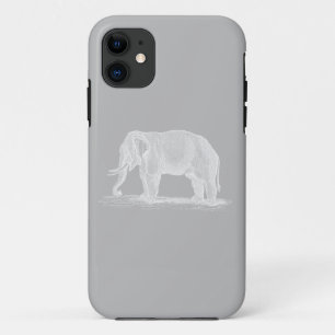 Weißer Elefant Vintage-Illustration aus dem 19. Ja iPhone 11 Hülle