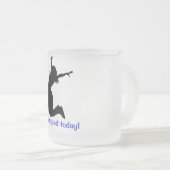 Weißer Elefant Weihnachtsgag-Geschenk, das ICH Mattglastasse (VorderseiteRechts)