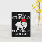 Weißer-Elefant-Weihnachtsgeschenk-Austausch-Wettbe Karte (Gelbe Blume)