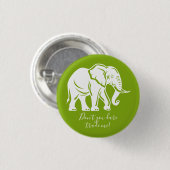Weißer-Elefanten-Scherzgeschenk Button (Vorne & Hinten)