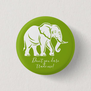 Weißer-Elefanten-Scherzgeschenk Button