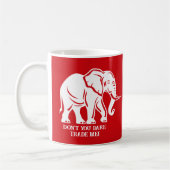Weißer-Elefanten-Scherzgeschenk Kaffeetasse (Links)