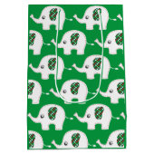 Weißer Elefantenbeutel Mittlere Geschenktüte (Rückseite)