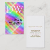 WEISSER ELEGANTER Professioneller IRIDISCENTE Visitenkarte (Vorne/Hinten)