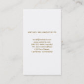 WEISSER ELEGANTER Professioneller IRIDISCENTE Visitenkarte (Rückseite)