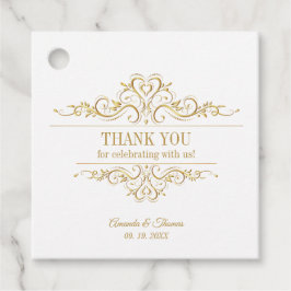 Weißer, eleganter Rahmen Geschenkanhänger