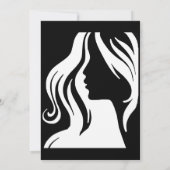 Weißer, eleganter Schönheitssalon mit großer Öffnu Einladung (Rückseite)