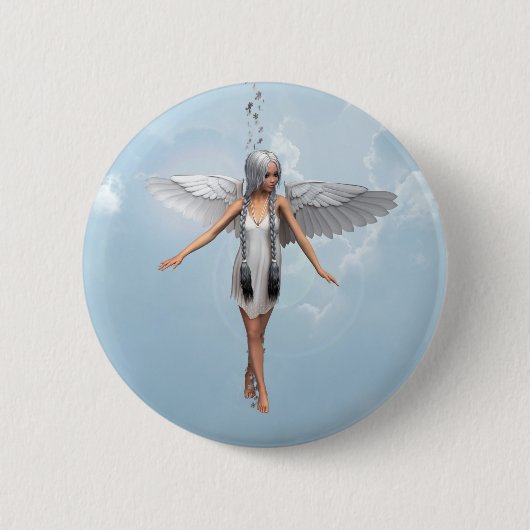 Weißer Engel Button (Vorderseite)