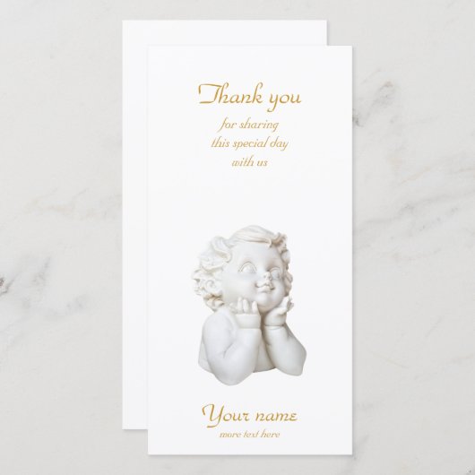 Weißer Engel Dankeskarte (Vorne/Hinten)