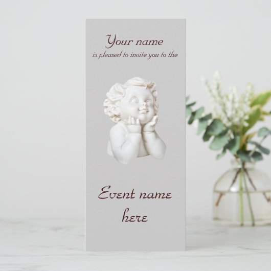 Weißer Engel Einladung (Stehend Vorderseite)