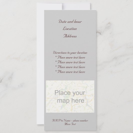 Weißer Engel Einladung (Rückseite)