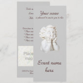 Weißer Engel Einladung (Vorne/Hinten)