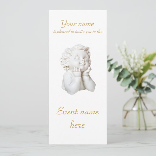 Weißer Engel Einladung (Stehend Vorderseite)