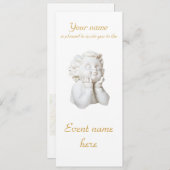 Weißer Engel Einladung (Vorne/Hinten)