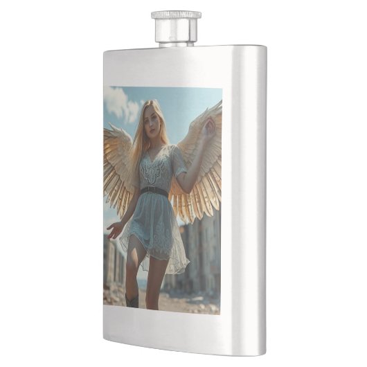 Weißer Engel Flachmann (Links)