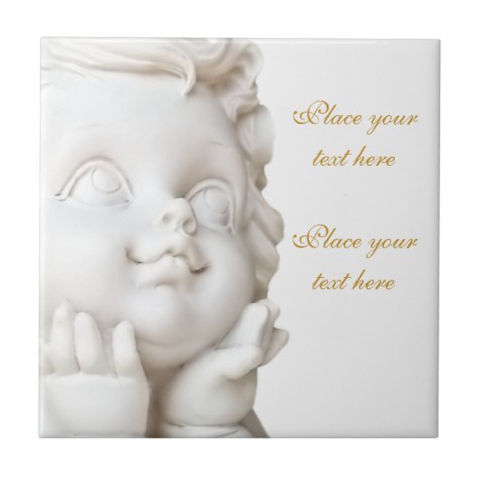 Weißer Engel Fliese (Vorderseite)