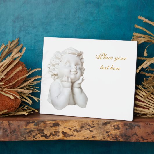 Weißer Engel Fotoplatte (Seite)