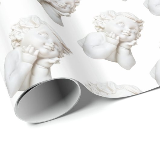 Weißer Engel Geschenkpapier (Rolleneckpunkt)
