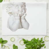 Weißer Engel Geschirrtuch (Gefaltet)