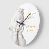 Weißer Engel Große Wanduhr (Winkel)