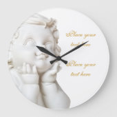 Weißer Engel Große Wanduhr (Vorderseite)