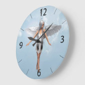 Weißer Engel Große Wanduhr (Winkel)
