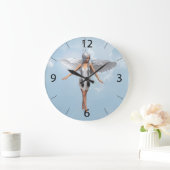 Weißer Engel Große Wanduhr (Zuhause)