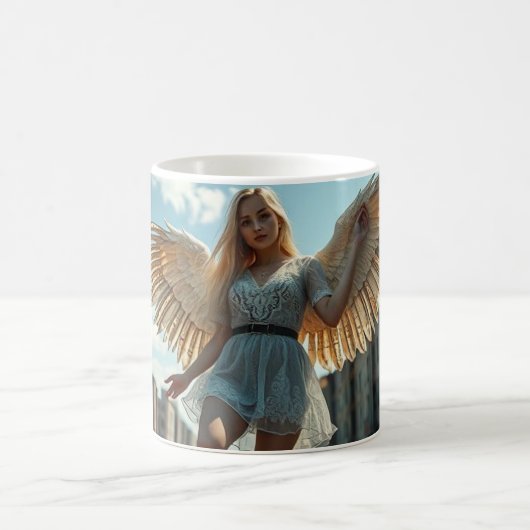 Weißer Engel Kaffeetasse (Mittel)