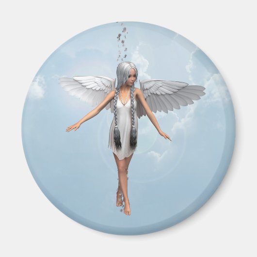 Weißer Engel Magnet (Vorne)