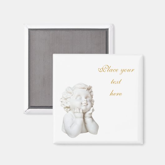 Weißer Engel Magnet (Vorderseite/Rückseite)