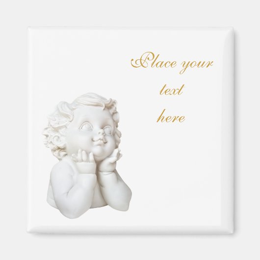 Weißer Engel Magnet (Vorne)