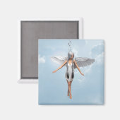 Weißer Engel Magnet (Vorderseite/Rückseite)