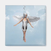 Weißer Engel Magnet (Vorne)