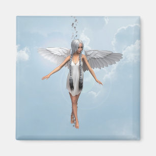 Weißer Engel Magnet