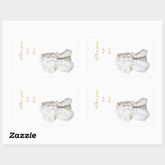 Weißer Engel Rechteckiger Aufkleber (Blatt)