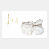 Weißer Engel Rechteckiger Aufkleber (Vorderseite)